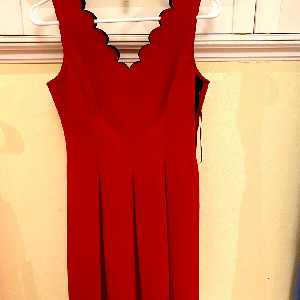 Banana republic shell-shaped red dress